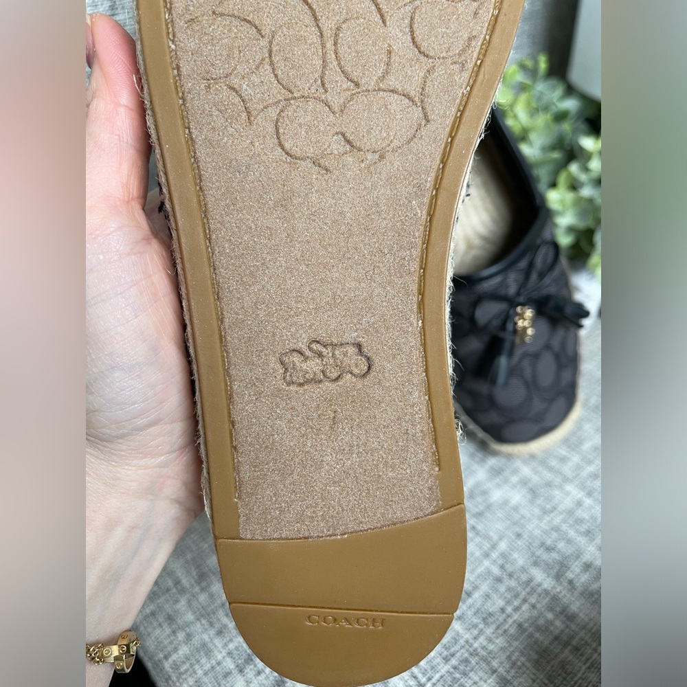 $129( NEW)Coach Carson Signature Jacquard Upper Logo Espadrille - Picture 7 of 8